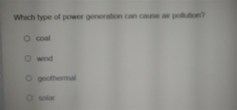 Which type of power generation can cause air pollution?​-example-1