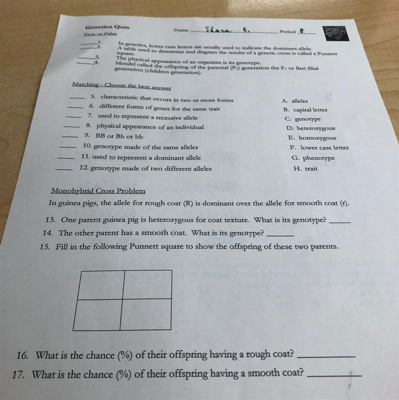 What is answer #1 through17-example-1