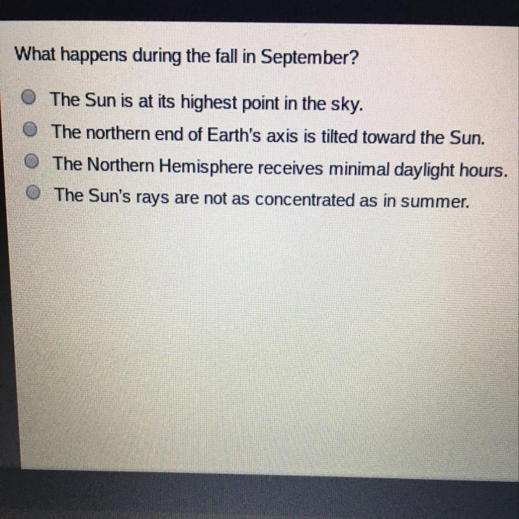 What happens during the fall in September (HURRY)-example-1