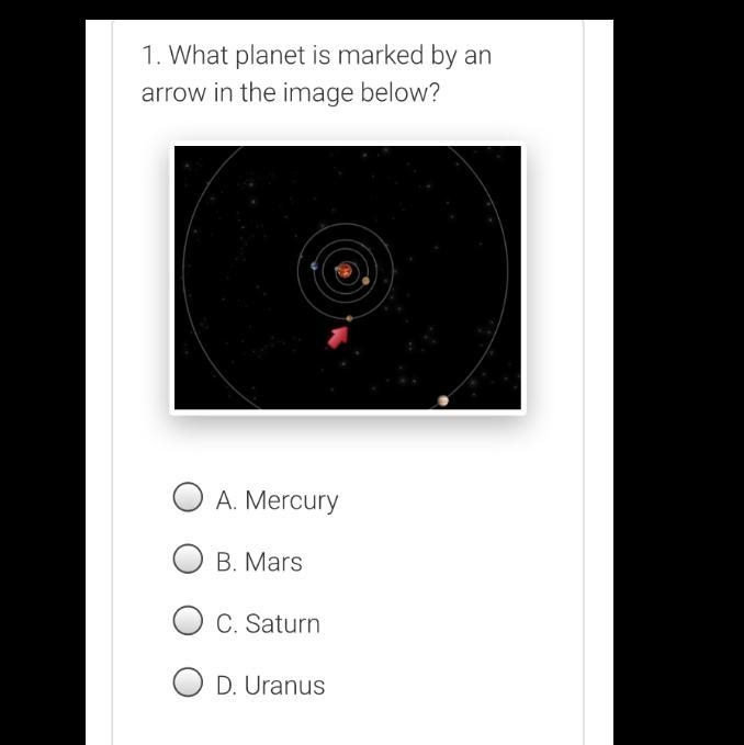 What planet is marked by an arrow in the image below?-example-1