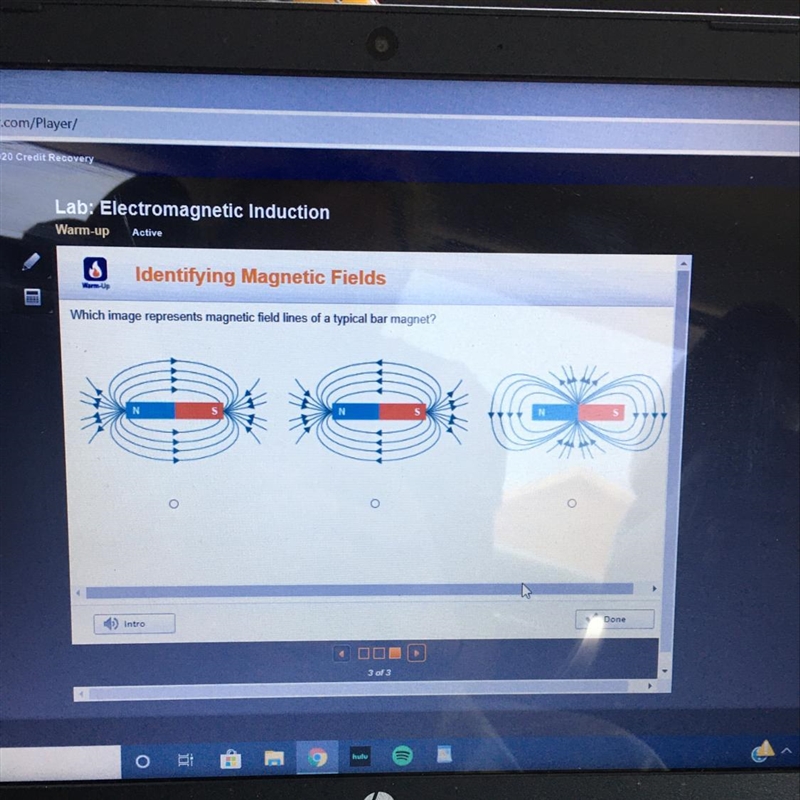 Which image represents magnetic field lines of a typical bar magnet?-example-1