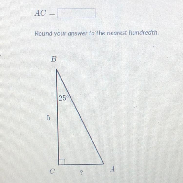 АС Round your answer to the nearest hundredth.-example-1