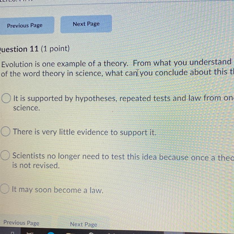 Evolution is one example of a theory. From what you understand about the meaning of-example-1