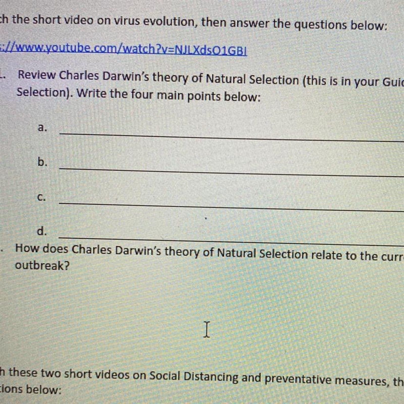 Charles darwin theory of natural selection-example-1