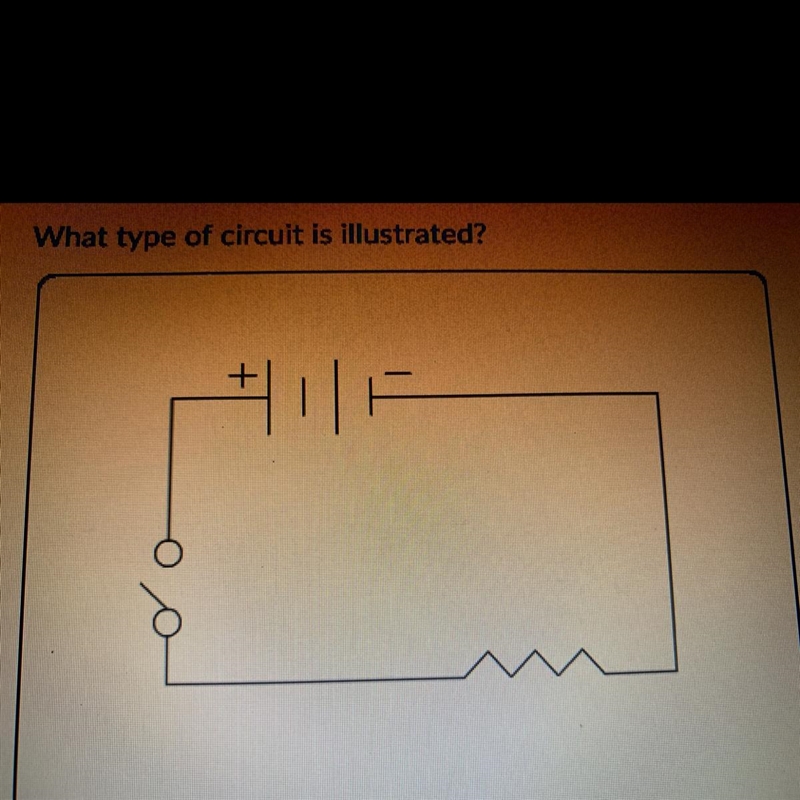 What type of circuit is illustrated? a closed parallel circuit a closed series circuit-example-1