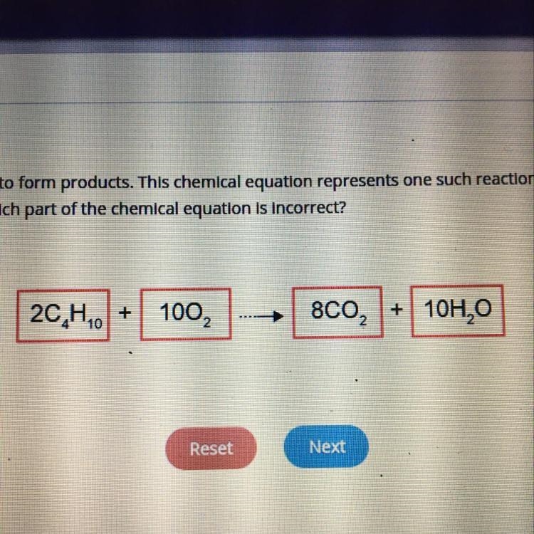 Reactants undergo chemical reaction to form products. This chemical equation represents-example-1