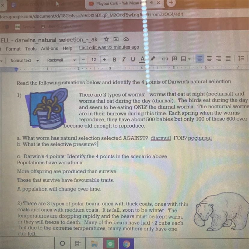 What is the selective pressure-example-1