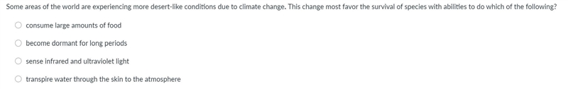 Some areas of the world are experiencing more desert-like conditions due to climate-example-1