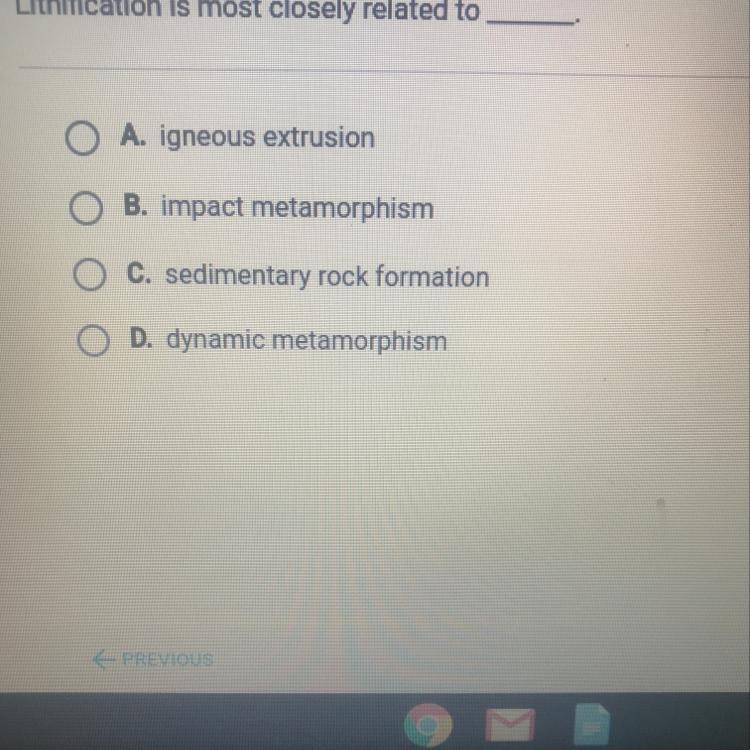 Lithificatiom is most closely related to____-example-1