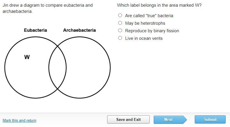 Please hurry Jin drew a diagram to compare eubacteria and archaebacteria. Which label-example-1