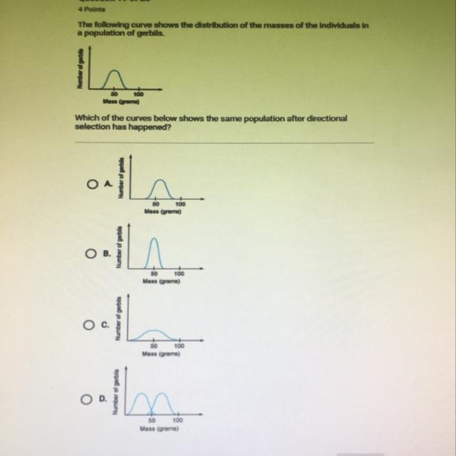 The following curve shows the distribution of the masses of the individuals in a population-example-1