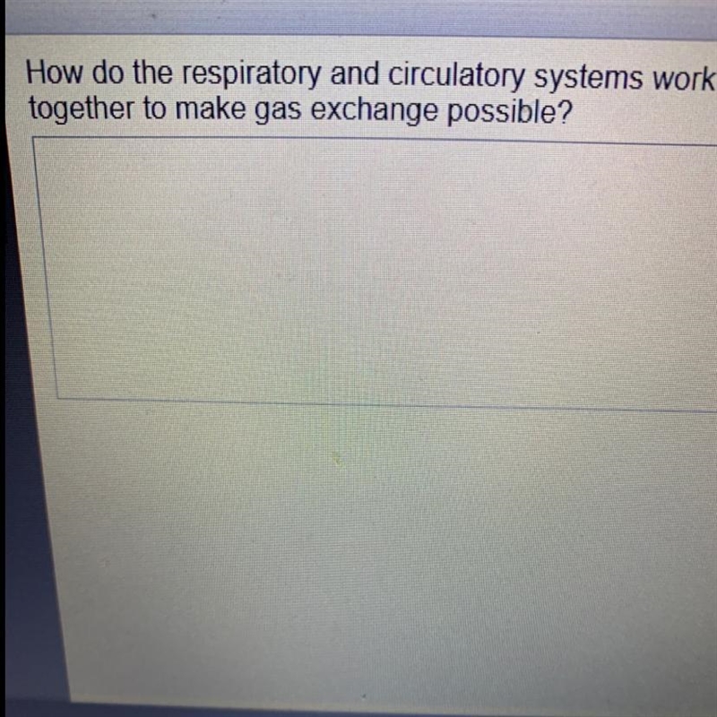 How do the respiratory and circulatory systems work together to make gas exchange-example-1