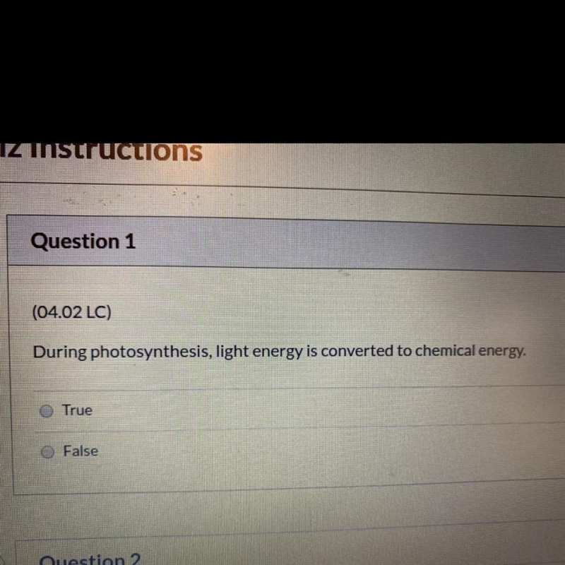 During photosynthesis,light energy is converted to chemical energy-example-1