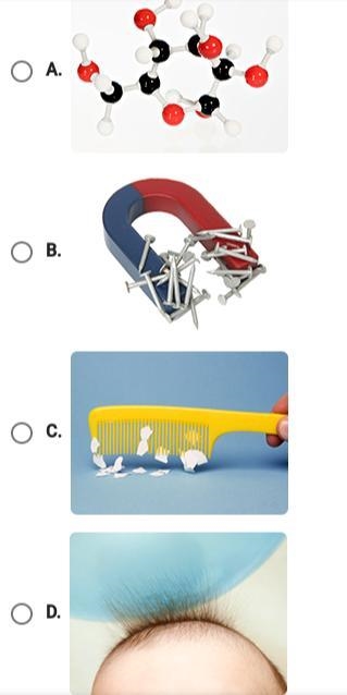 Which picture shows an example of magnetic force?-example-1