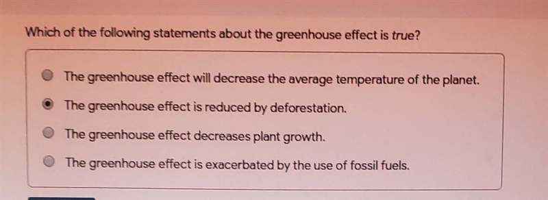 Which of the following statements about the greenhouse effect is true?​-example-1