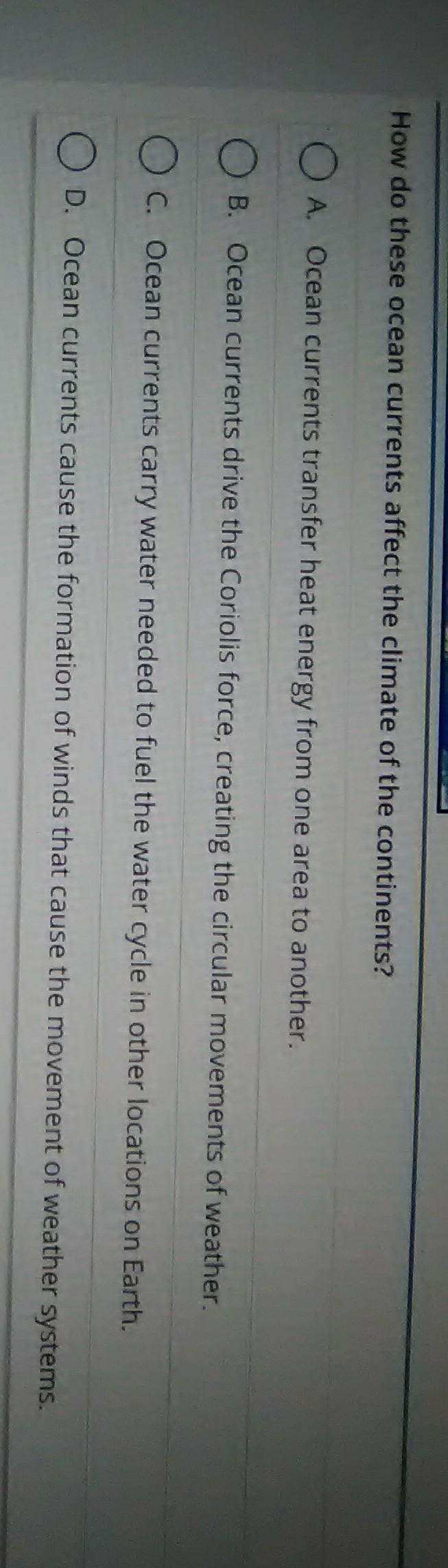 How do these ocean currents affect the climate of the continents?​-example-1