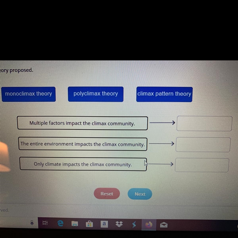 Match the theory to what the theory proposed.-example-1