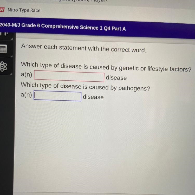 Which type of disease is caused by pathogens a ____ disease-example-1