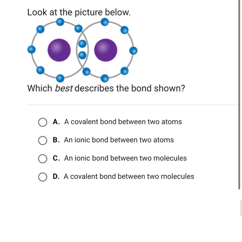 What best describes the bond shown-example-1