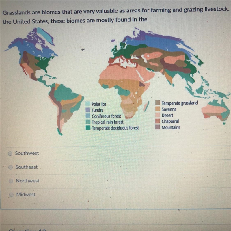 Grasslands are biomes that are very valuable as areas for farming and grazing livestock-example-1