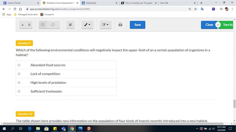 Anyone up for 7th Grade science?Limiting factors and such-example-1