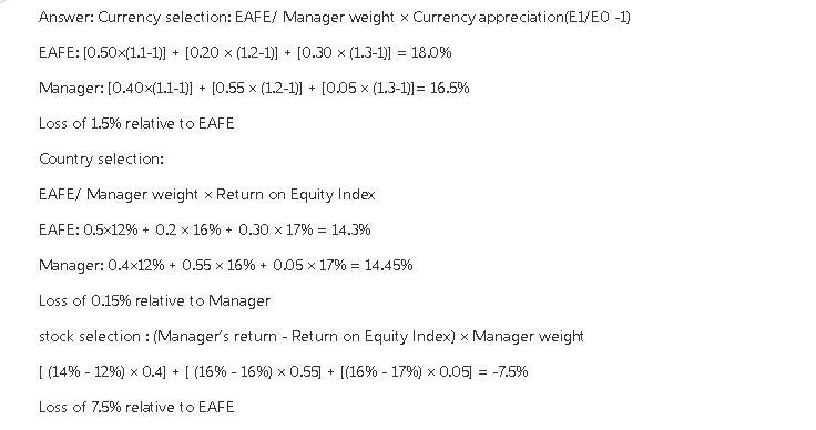 Calculate the contribution to total performance from currency, country, and stock-example-1