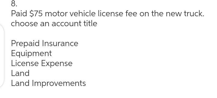 Paid $7,000 of accrued taxes at the time the plant site was acquired. choose an account-example-3