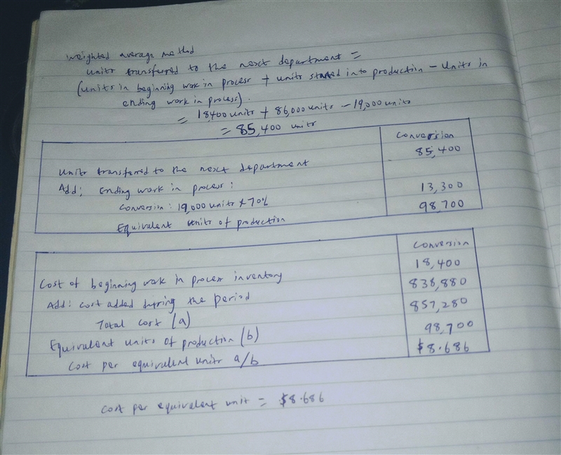 Darden Corporation uses the weighted-average method in its process costing system-example-1