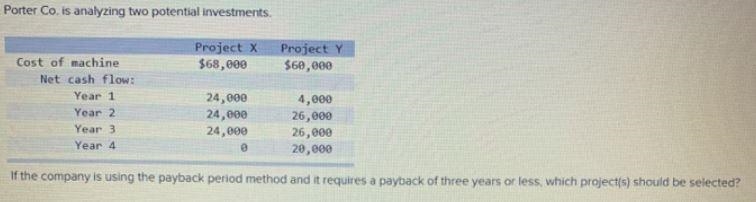 If the company is using the payback period method and it requires a payback of three-example-1