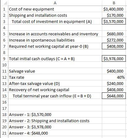 Alexander Industries is considering a project that requires an investment in new equipment-example-2