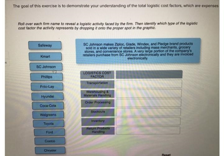 The goal of this exercise is to demonstrate your understanding of the total logistic-example-3