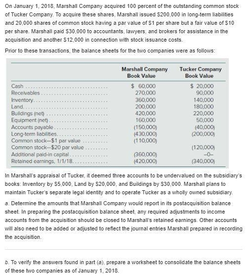 In Marshall’s appraisal of Tucker, it deemed three accounts to be undervalued on the-example-1