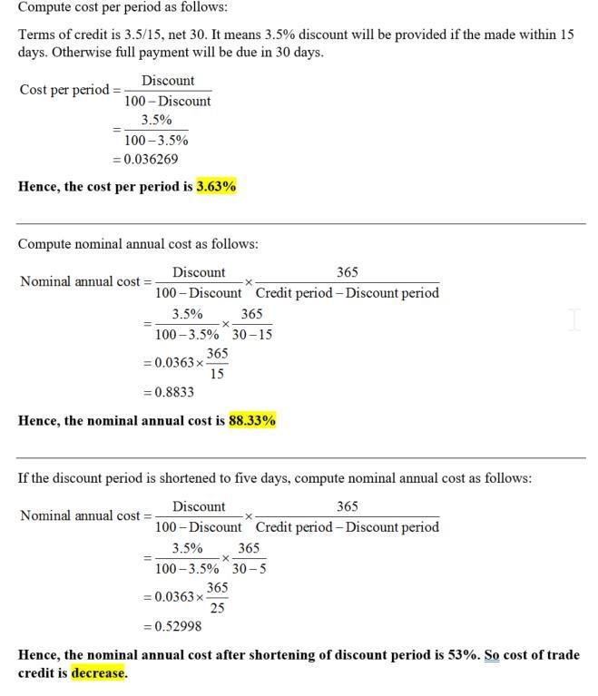 Firms usually offer their customers some form of trade credit. This allowance comes-example-1