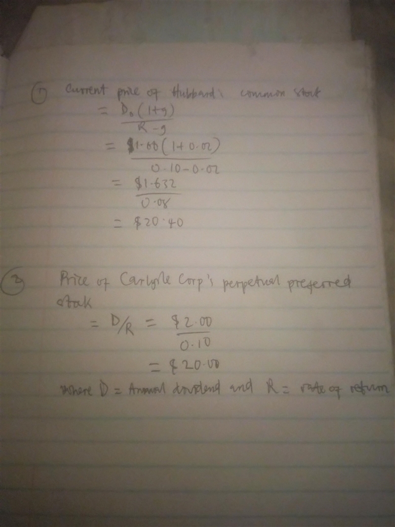 The value of a share of common stock depends on the cash flows it is expected to provide-example-2