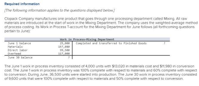 The June 1 work in process inventory consisted of 4,000 units with $13,020 in materials-example-1