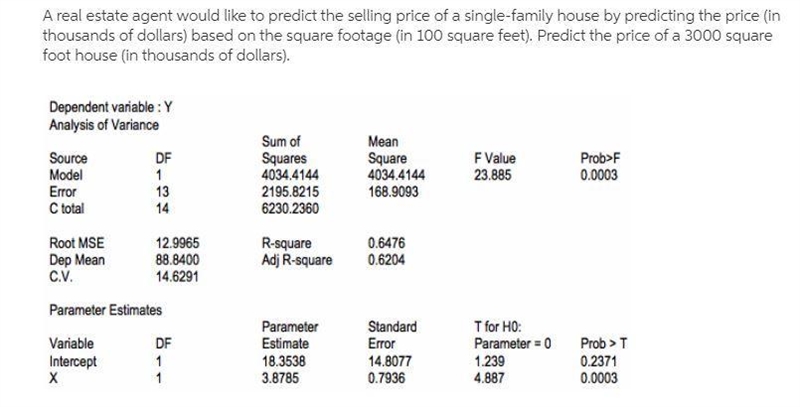 A real estate agent would like to predict the selling price of a single-family house-example-1