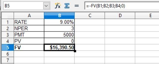 You want to go to grad school 3 years from now, and you can save $5,000 per year, beginning-example-1