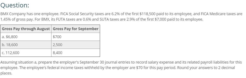 Exercise 9-6 Payroll-related journal entries LO P2 Assuming situation a, prepare the-example-1