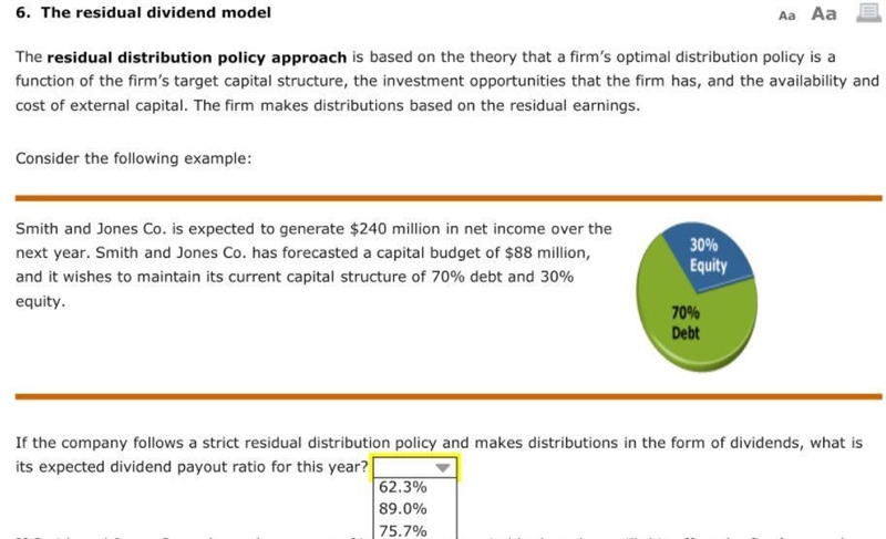 If the company follows a strict residual dividend policy and makes distributions in-example-1