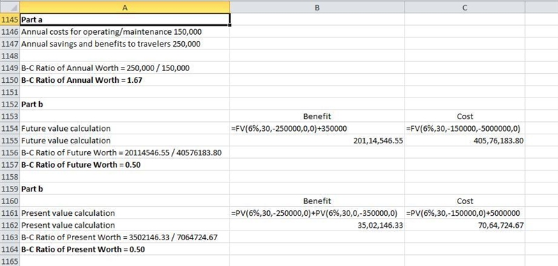 Conduct a Benefits-Cost Analysis on the following Highway Project using: Initial Costs-example-1