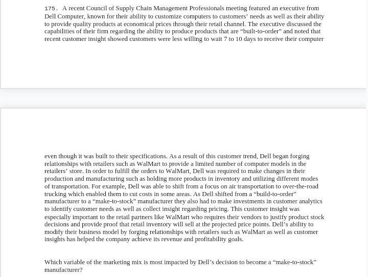 Which variable of the marketing mix is most affected by Dell’s decision to become-example-1