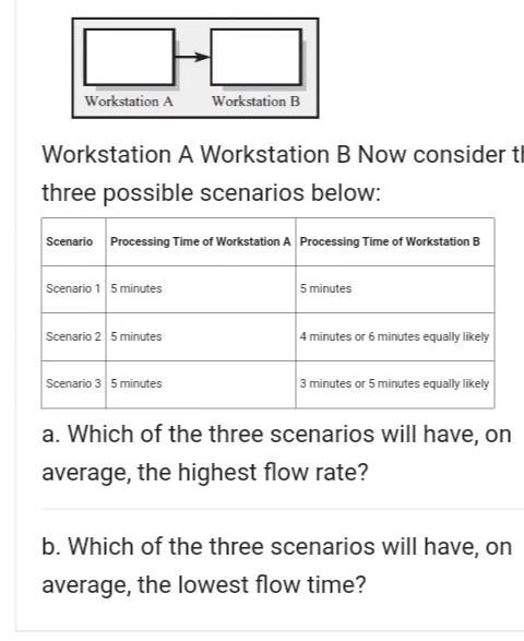 Suppose a process contains two workstations that operate with no buffer between them-example-1