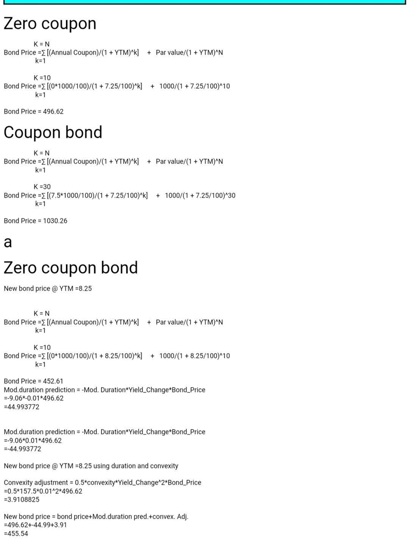 A 10-year maturity zero-coupon bond selling at a yield to maturity of 7.25% (effective-example-1