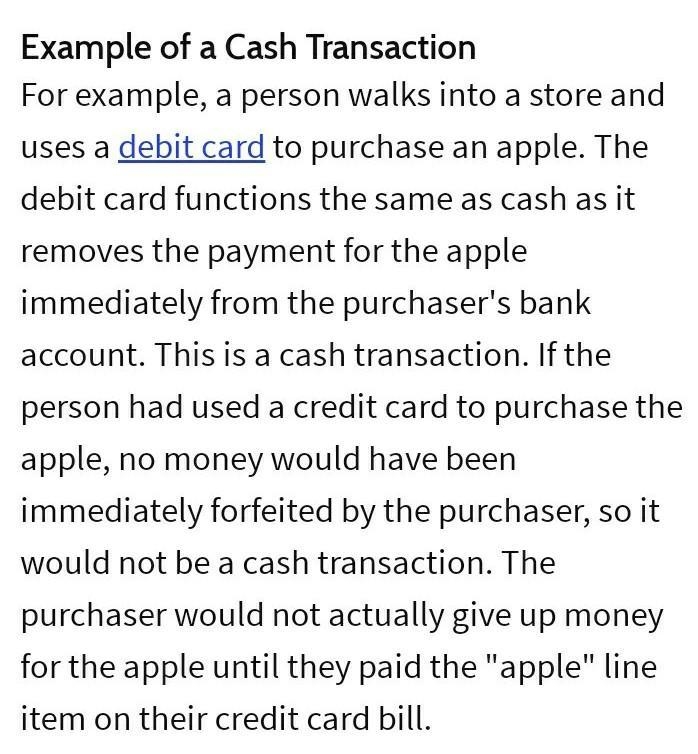 Why are the 3 types of cash payments considered cash transaction?-example-2