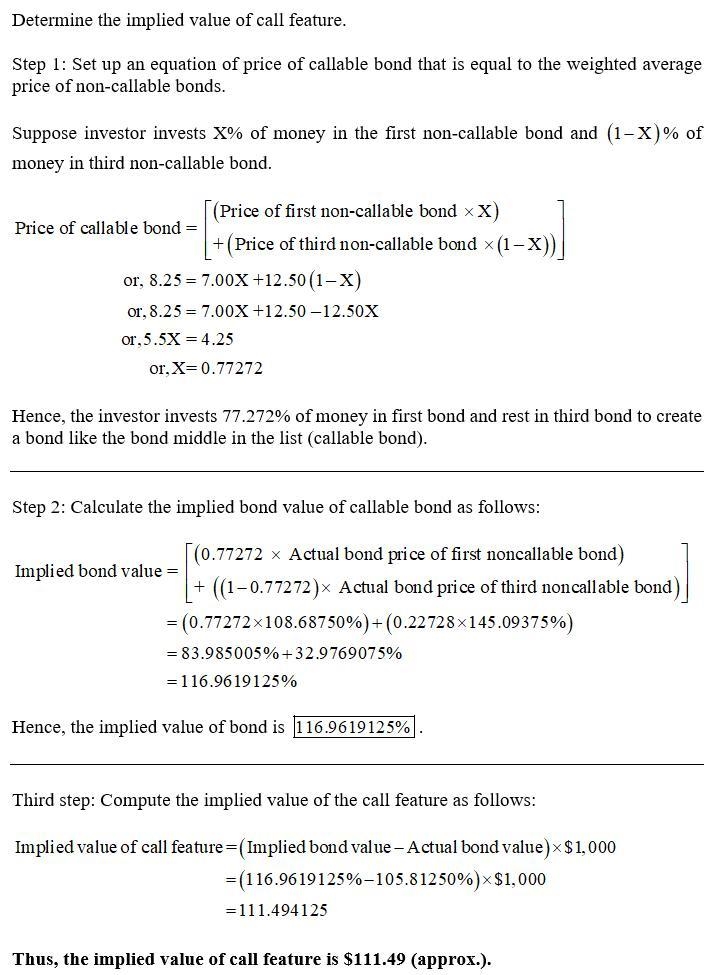 At one point, certain U.S. Treasury bonds were callable. Consider the prices in the-example-1