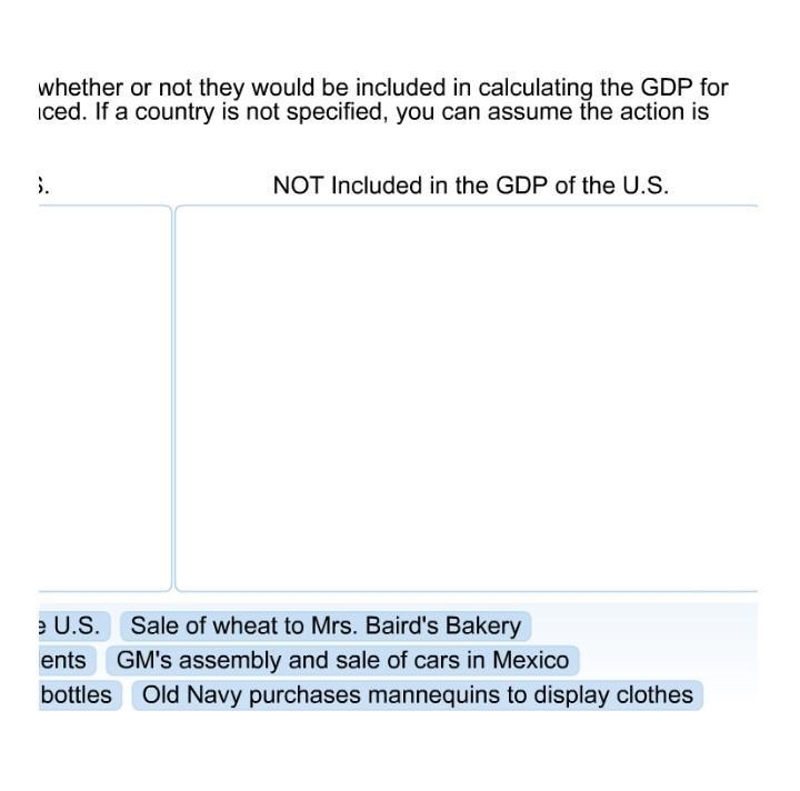 Classify the given goods according to whether or not they would be included in calculating-example-2