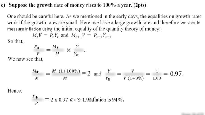 Suppose velocity is constant, the growth rate of real GDP is 3% per year, and the-example-1