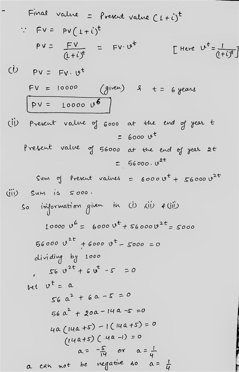 At an annual effective interest rate of i, i > 0, the following are all equal: (i-example-1