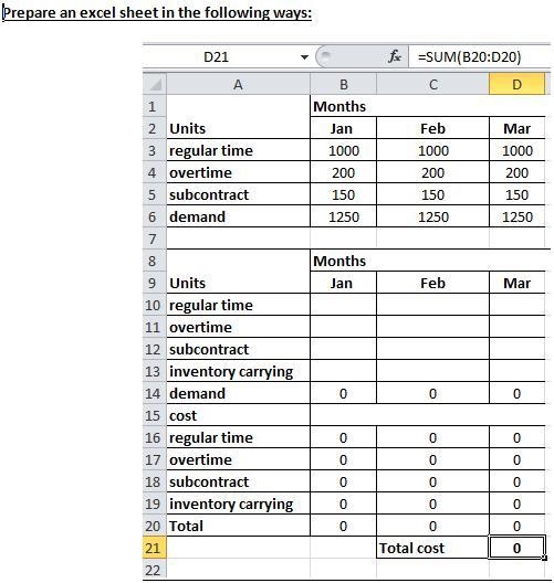 Consider the following aggregate planning problem for one quarter: Regular Time Overtime-example-1