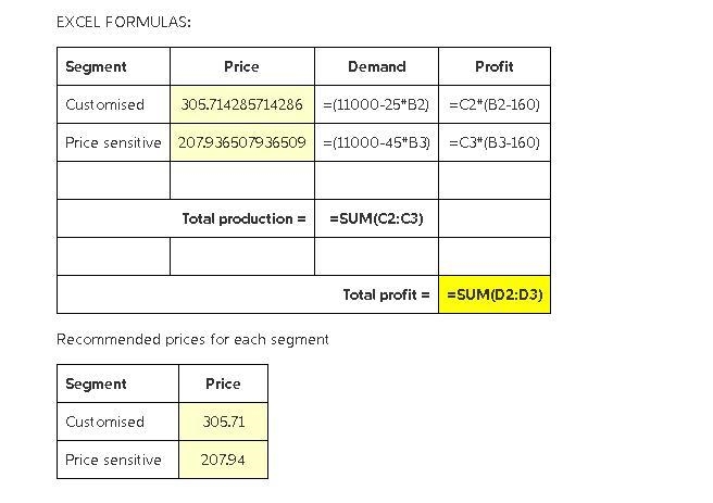 EBike, an electronic bicycle manufacturer, has identified two customer segments, one-example-2